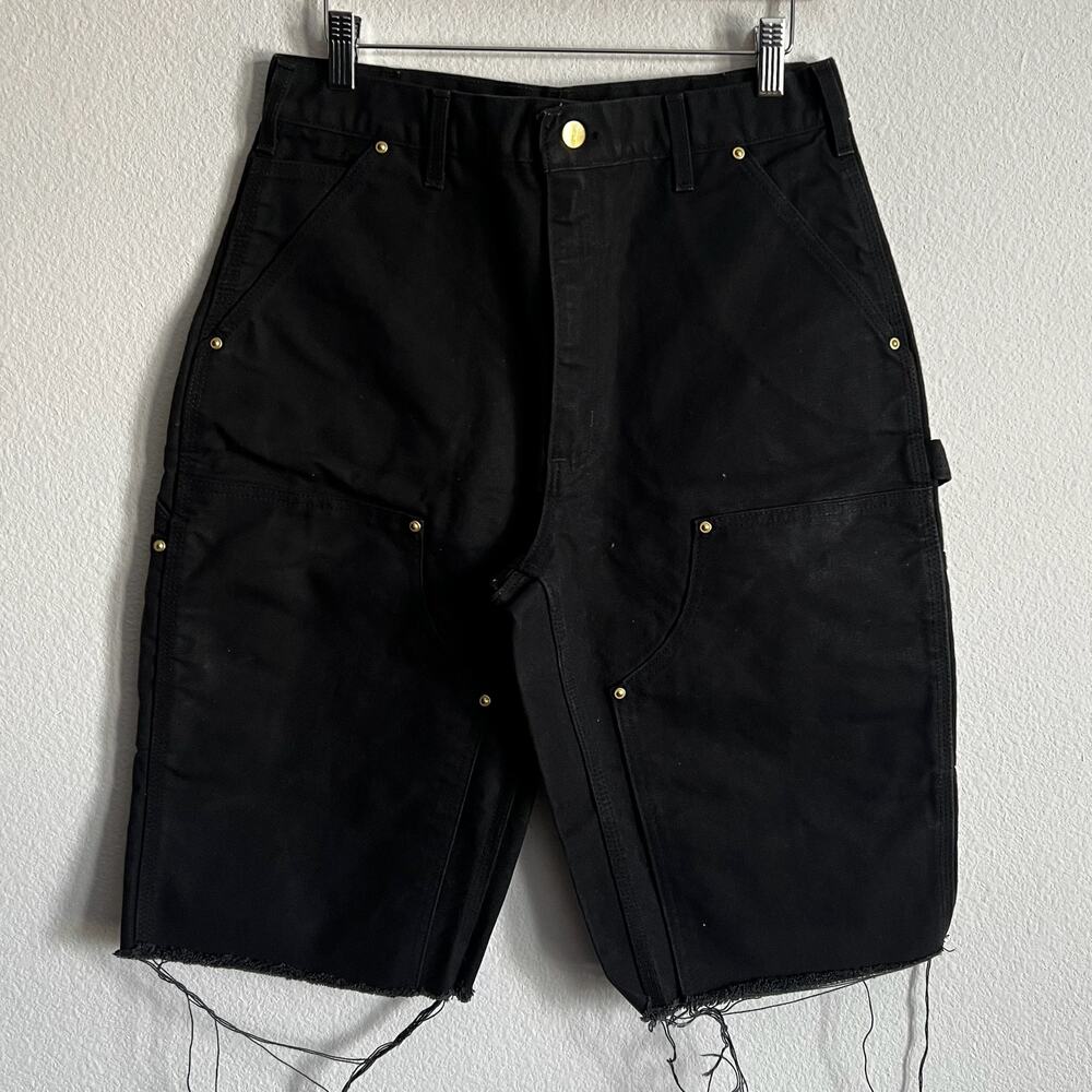 Carhartt black double knee work wear carpenter shorts